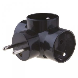 ROZGAŁĘŹNIK CZARNY 3*10A/230V (1 SZT)