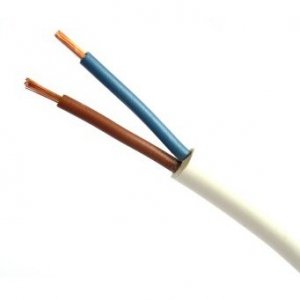 PRZEWÓD MIESZKANIOWY H03VV-F OMY 2X0,75BIAŁY 300V (100 MB)