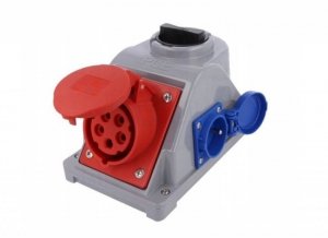 ZESTAW INSTALACYJNY Z GNIAZ.16A 5P+2P+Z RS-Z(0-1)CZE. (1 SZT)