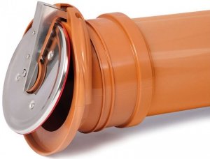 ZASUWA BURZOWA KOŃCOWA FI 110 KLAPA CHROM (1 SZT)