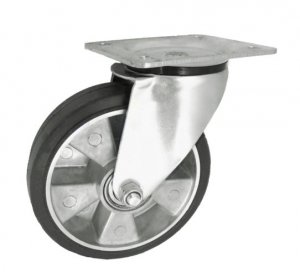 KOŁO ALUMINIUM-GUMA 180MM, OBUDOWA SKRĘTNA A52G (1 SZT)