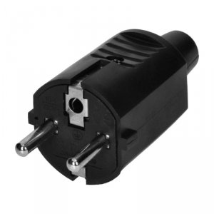 WTYCZKA 2P+Z UNI-SCHUKO, CZARNY (1 SZT)