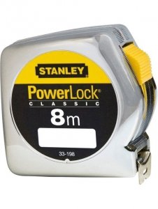 MIARA POWERLOCK, CHROMOWANA OBUDOWA PLASTIKOWA 8M/25MM [L] (1 SZT)