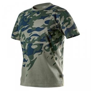 T-SHIRT ROBOCZY Z NADRUKIEM CAMO, ROZM.M (1 SZT)