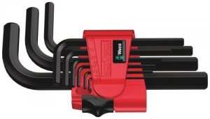 ZESTAW KLUCZY TRZPIENIOWYCH 950/9 KRÓTKICH BLACK LASER,9SZT. (1 KPL)