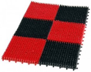 WYCIERACZKA TRAWKA PLASTIKOWA 6-CZĘŚCIOWA 36*55CM BLACK/RED (1 SZT)