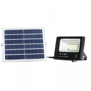 Projektor LED Solarny V-TAC 16W Czarny IP65, Pilot, Timer VT-40W 4000K 1050lm