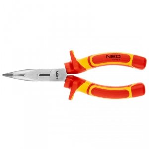 Szczypce wygięte 180 mm, 1000V, CrV, polerowane