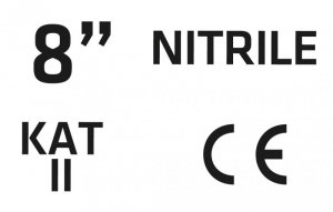 Rękawice ogrodowe pokryte nitrylem, wzór kwiatki, rozmiar 8