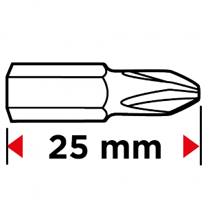 Końcówki wkrętakowe PH2 x 25 mm, 100 szt.