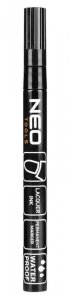 Marker budowlany, czarny, permanentny, wodoodporny, lakierowy, aluminiowy, 4 szt