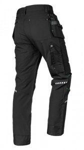 Spodnie robocze Mix&Match, 4 way stretch, z kaburami, Cordura, czarne, rozmiar XL