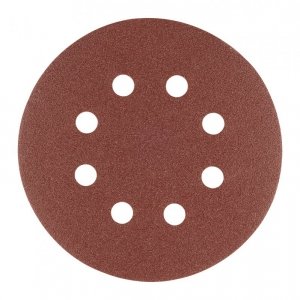 Krążki ścierne na rzep 125 mm, P240, 5 szt., z 8 otworami