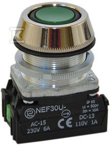 NEF30-UK XY-ZIELONYPRZYCISK STER. (SZT)