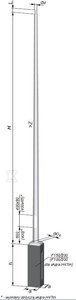 SŁUP NT S-60PC STOŻEK/ŚCIANKA 3MM (SZT)