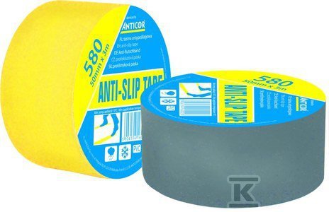 TAŚMA ANTYPOŚLIZGOWA ŻÓŁTA 50MMX18, (SZT)