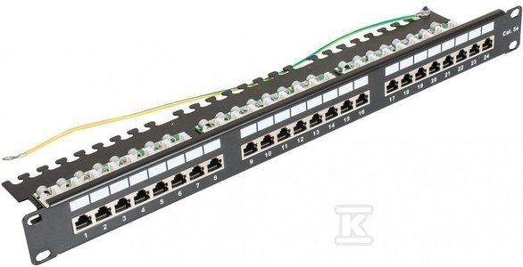 PANEL KATEGORII 5E FTP 19&quot; 1U, 24XRJ45 (SZT)