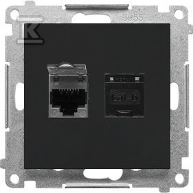 GN.2-KR.KOM.RJ45 K.6 P. CZARNY M.SIMON55 (SZT)