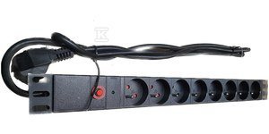 LISTWA ZASILAJĄCA 19&quot; 8X230V OGRANI. PP (SZT)