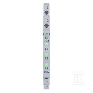 LK-703G LAMP.KONTROL.ZIELONA 3XLED 1/3S (SZT)