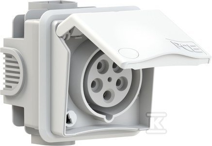 GN.P/T PRZLO.ZA. 16A/5P/400V DESIGN IP44 (SZT)