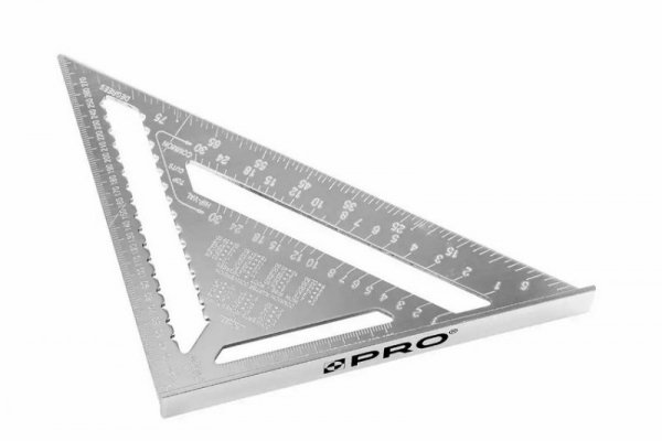 KĄTOWNIK ALUMINIOWY STOLARSKI Z PODSTAWĄ 300MM (1 SZT)