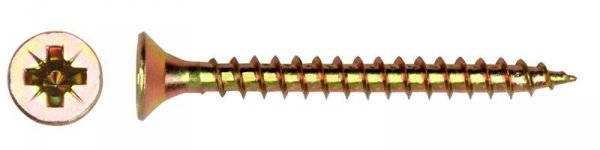 WKRĘT DO DREWNA OCYNK ŻÓŁTY PEŁNY GWINT 4.5*30MM (5 STO)