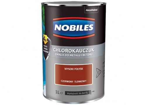 NOBILES EMALIA CHLOROKAUCZUKOWA CZERWONA TLENKOWA 0.9L (1 SZT)