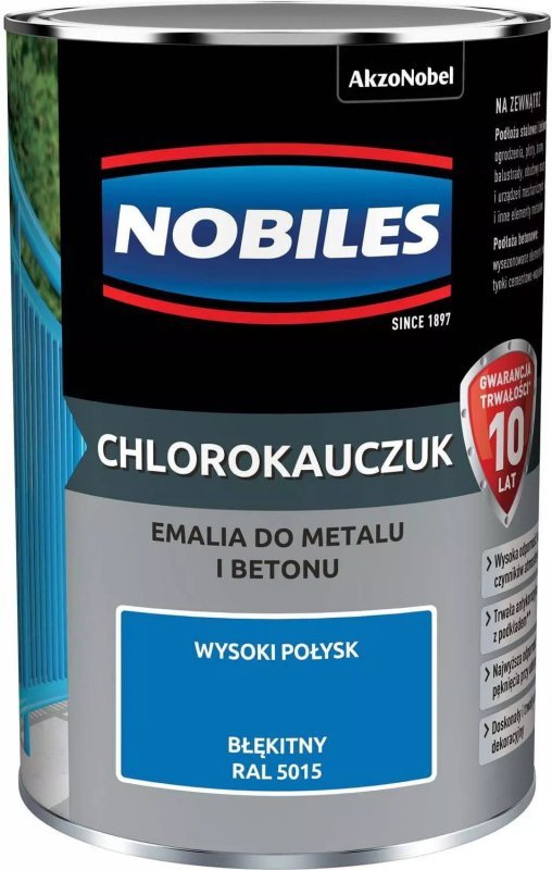 EMALIA CHLOROKAUCZUKOWA NIEBIESKI BŁĘ RAL 5015 0.9L (1 SZT)