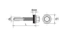 WKRĘT SAMOWIERTNY IMPAX Z EPDM #12MM RAL9010 5.5*32MM (2 STO)