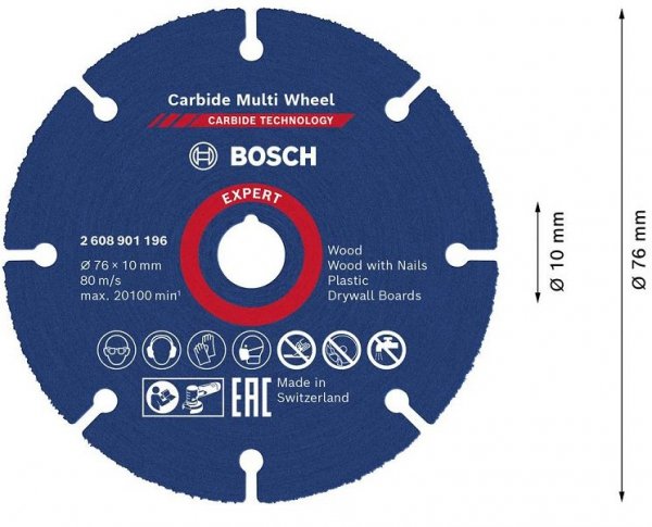 TARCZA UNIWERSALNA EXPERT CARBIDE MULTI WHEEL CMW 79*10MM (1 SZT)