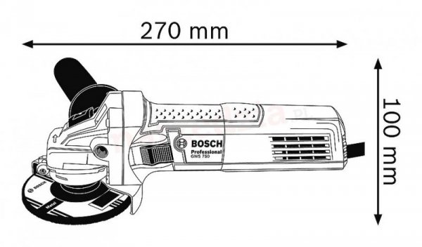 SZLIFIERKA KĄTOWA 125MM GWS 750 750W RSP (1 SZT)