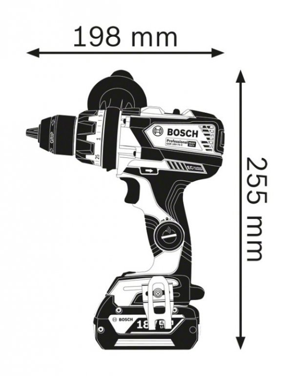 WIERTARKO-WKRĘTARKA AKUMULATOROWA GSR 18V-110 C 0*0AH L-BOXX (1 SZT)