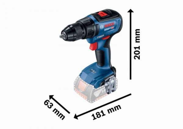 WIERTARKO-WKRĘTARKA AKUMULATOROWA GSR 18V-50 2*2.0AH L-CASE (1 SZT)
