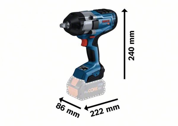 KLUCZ UDAROWY AKUMULATOROWY 1/2&#039; GDS 18V-1000 0*AH (1 SZT)