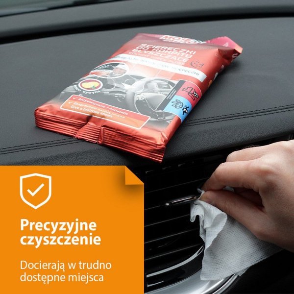 ŚCIERECZKI DO KOKPITU BŁYSZCZĄCE CYTRYNA 24SZT. (1 SZT)