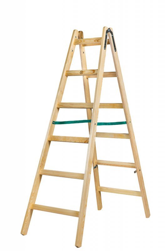 DRABINA DREWNIANA BRAKET STANDARD 2X6 SZCZEBLI 182CM (1 SZT)