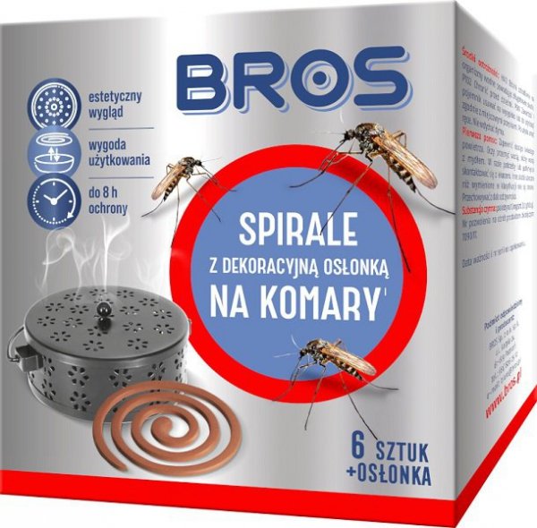 SPIRALE NA KOMARY Z DEKORACYJNĄ OSŁONĄ 6SZTU. (1 SZT)