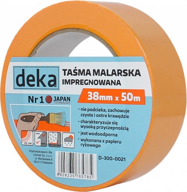 TAŚMA RYŻOWA MALARSKA IMPREGNOWANA 38MM*50M (1 SZT)