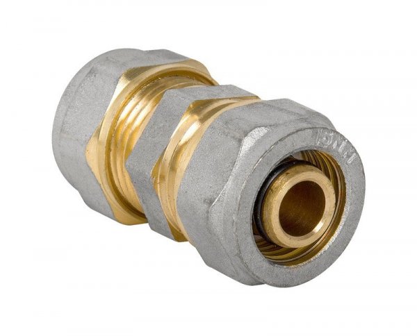 ZŁĄCZKA PEX-AL-PEX CHROM 20*20 PODWÓJNA (1 SZT)