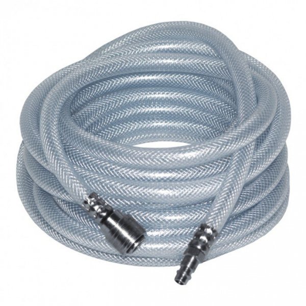 WĄŻ 15M POWIETRZA ZBROJONY PVC 9,5*15MM SZYBKOZŁĄCZKI (1 SZT)