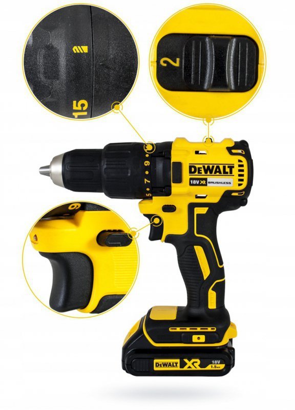 WIERTARKO-WKRĘTARKA AKUMULATOROWA XR 18V 2*1.5AH LI (1 SZT)