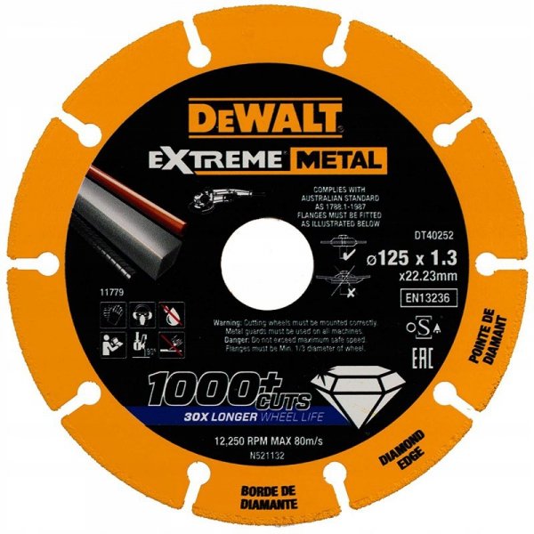 TARCZA DIAMENTOWA EXTREME METAL 125*22.23*1.3MM (1 SZT)