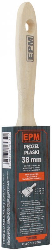 PĘDZEL ANGIELSKI PŁASKI TIMBER 38MM 1.5&#039;&#039; (1 SZT)