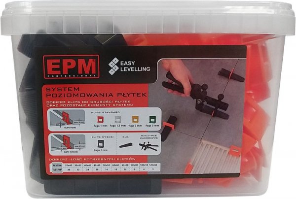 SYSTEM UKŁADANIA PŁYTEK EASY LEVELING 50 KLIN+ 100 KLIPS 1MM (1 OP)