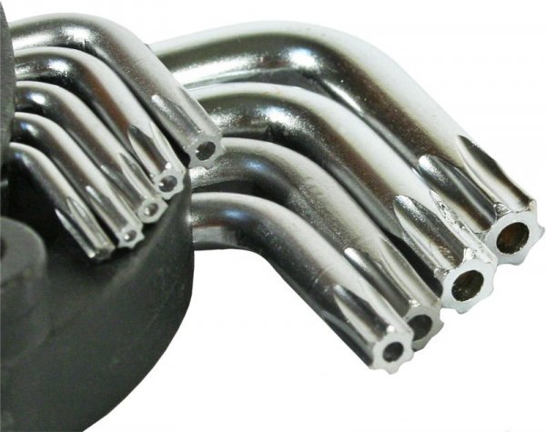 KOMPLET KLUCZY TORX TYP L T10-T50 9SZT. KRÓTKIE (1 KPL)
