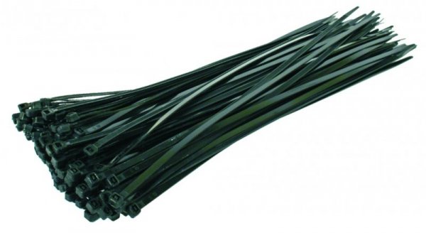 OPASKI PLASTIKOWE PA6.6 100SZT. CZARNE 200*2.5 (1 OP)