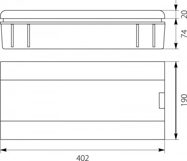 ROZDZIELNICA MODUŁOWA 1X18 PODTYNKOWA IP40 SRP-18 2.4 (1 SZT)