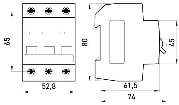 WYŁĄCZNIK NADPRĄDOWY MCB.PRO60 3P B16A 6KA (1 SZT)