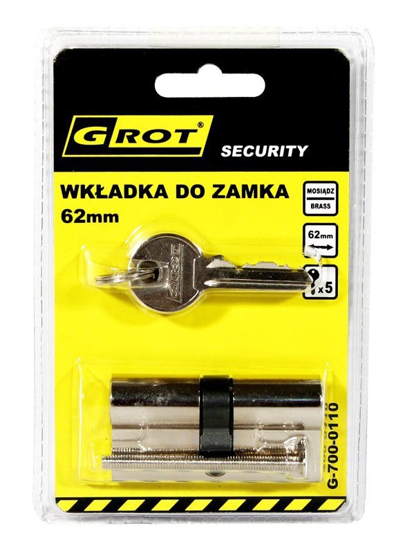 WKŁADKA BĘBENKOWA 31/31MM 62MM NIKIEL 5 KLUCZY (1 SZT)